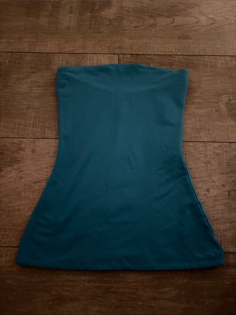 Aritzia Strapless Teal Tube Dress